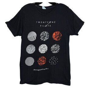 Twenty One Pilots Blurryface Album Graphic Tee Medium Black Cotton Unisex Band T